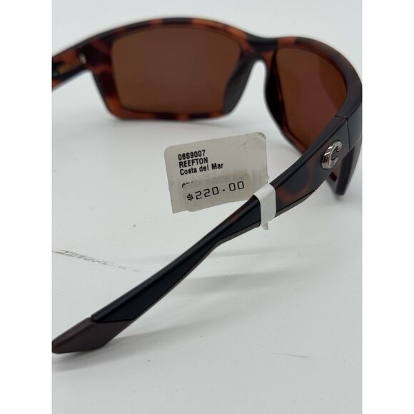 Costa Del Mar Reefton Polarized Sunglasses Tortoise /Green Mirror 580P New In Bx - Picture 8 of 11